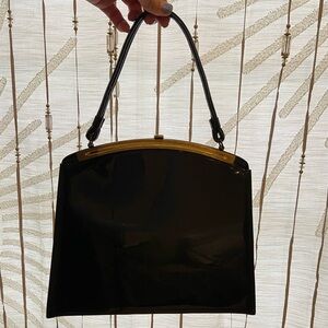 Black Patent Leather Purse